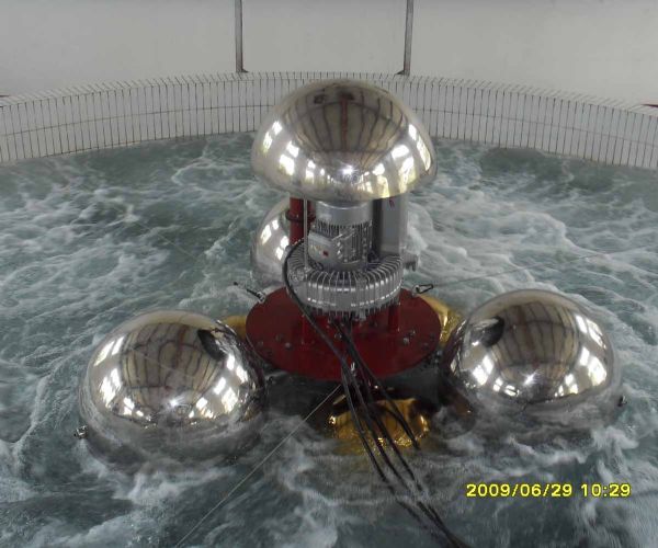潛浮式曝氣機清水池運行影像